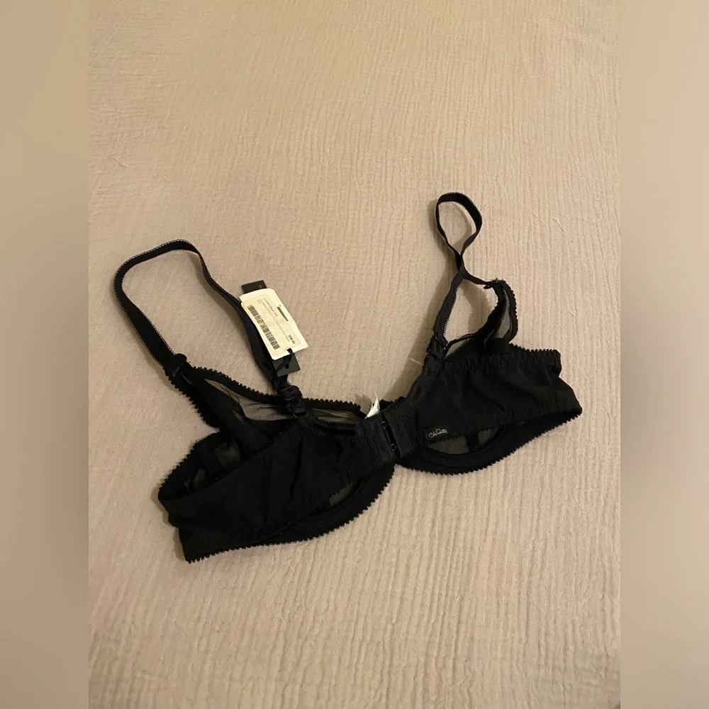 CLAUDETTE Dessie’s Full Coverage Elegant Black Sheer Bra. Size 36B . New